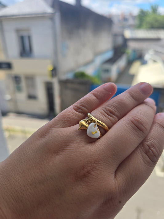 Bague cĆur personnalisable đŒ