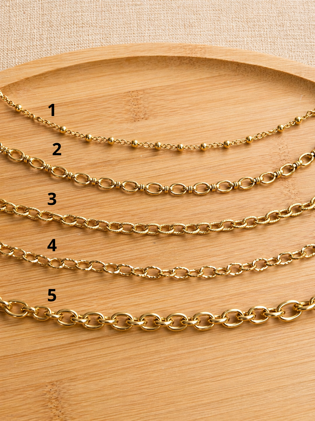 chaine de bracelets personnalisable -  DOREE ou ARGENTE