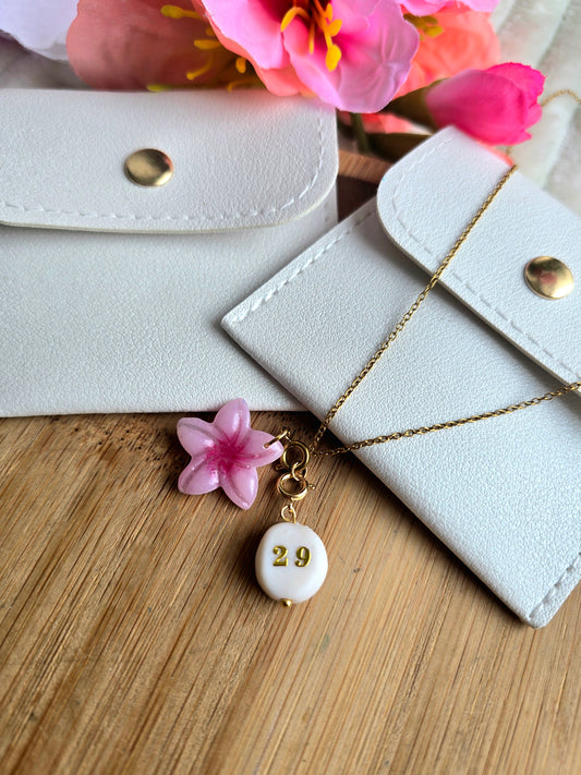 🌸Collier Léonie + perle personnalisable 🌸