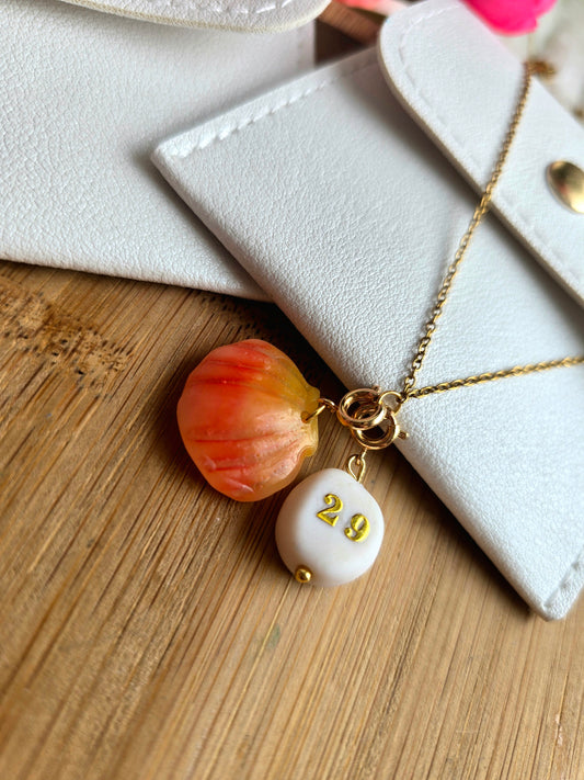 🌸Collier Coquillage + perle personnalisable 🌸