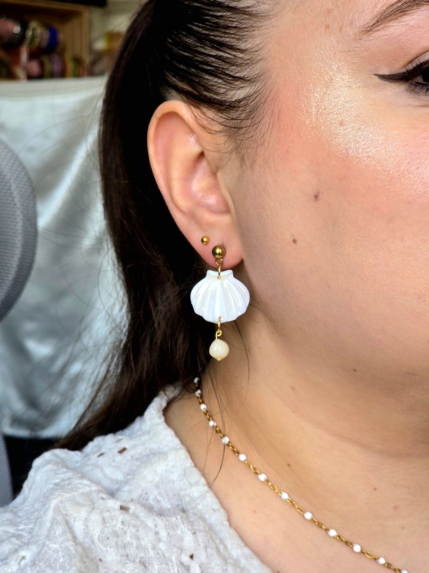 Boucle d'oreille Arielle🌼