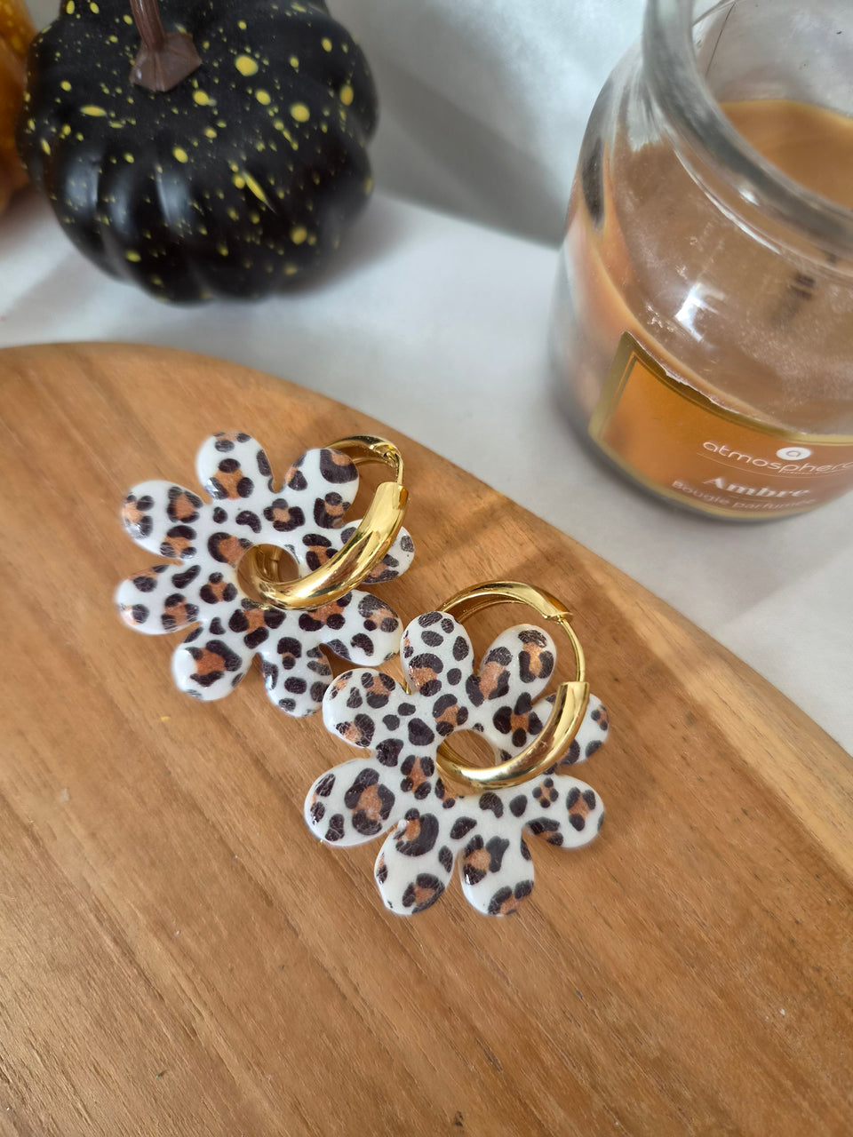 Boucles d’oreilles colorées faites main Amaly Créa