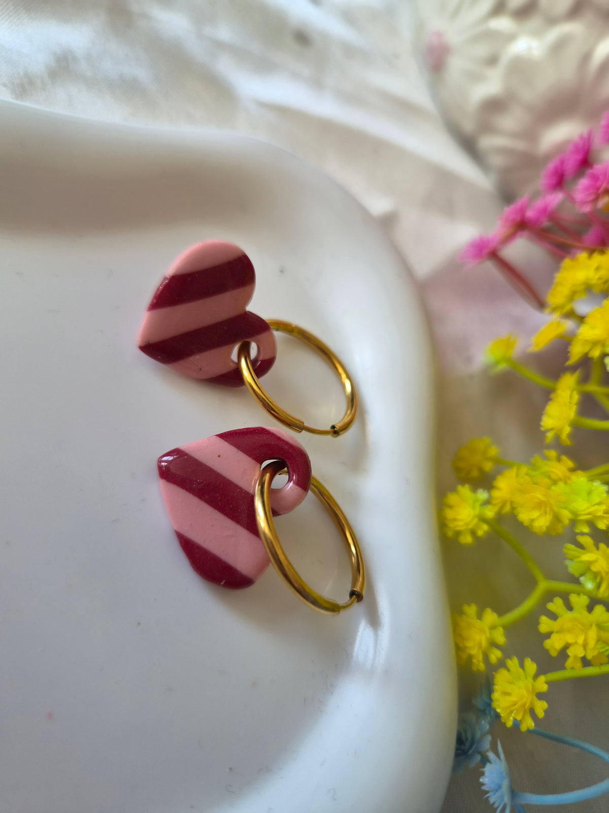 Lova rayé rose et rouge