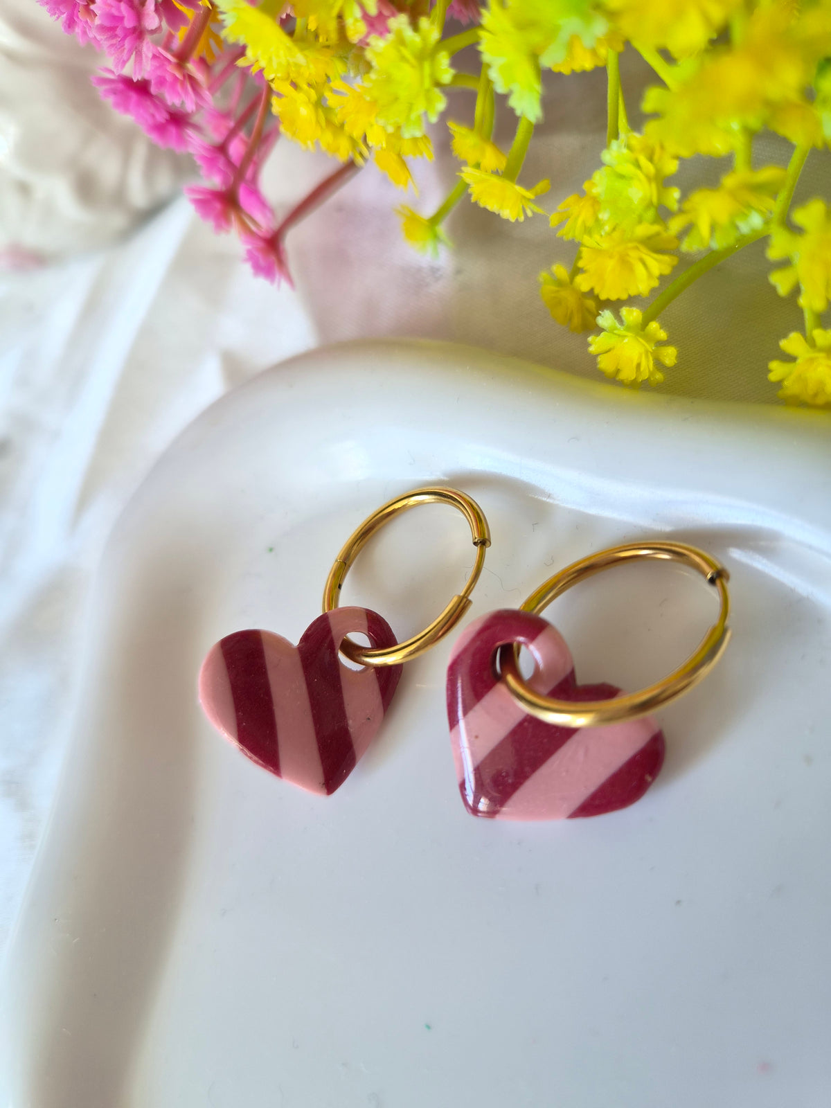Lova rayé rose et rouge