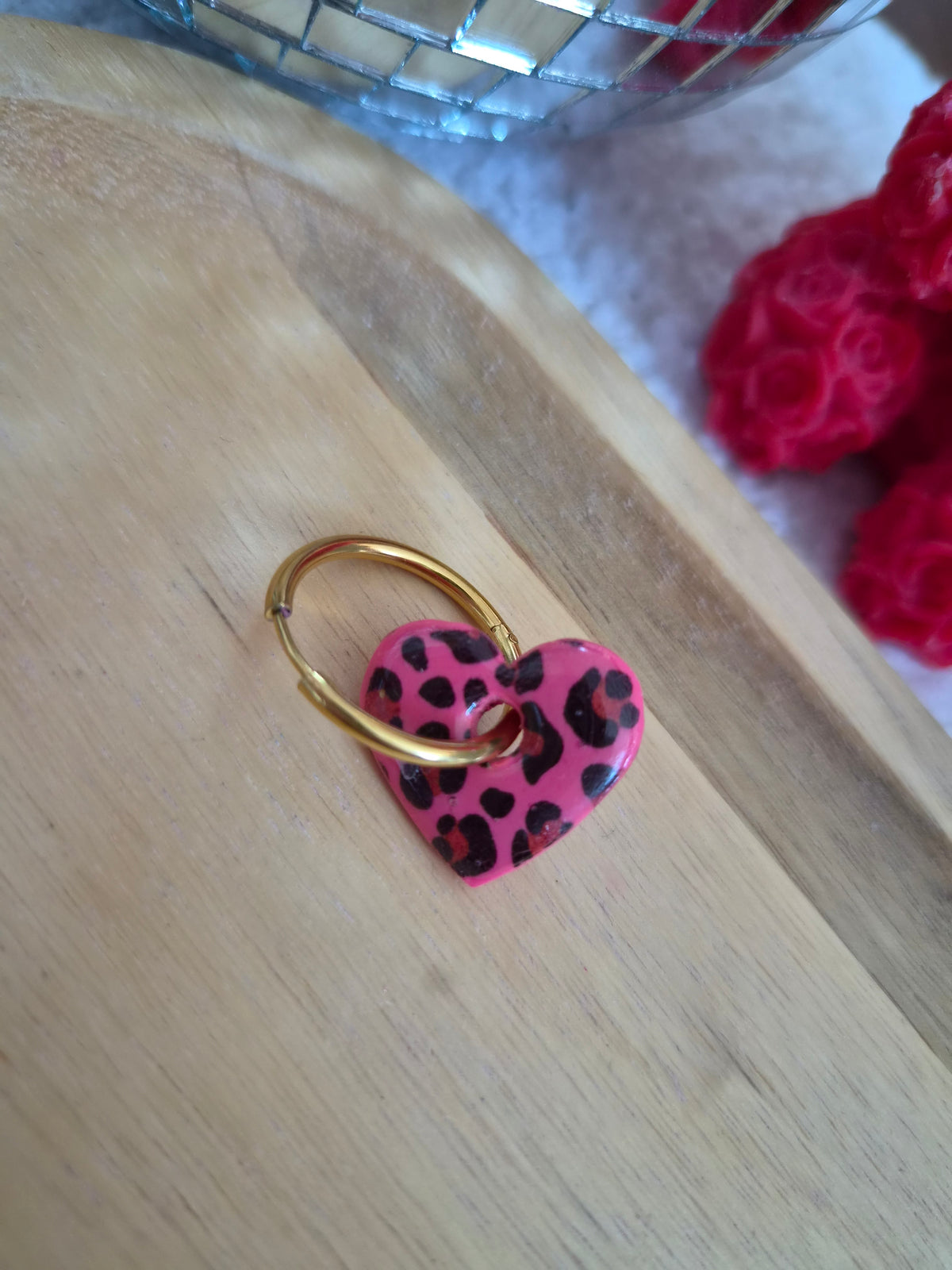 Lovely rose motif léopard