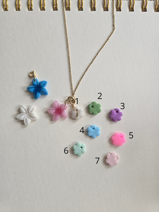 🌸Collier Léonie + fleurs personnalisable 🌸