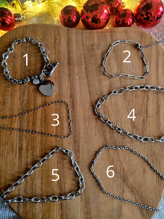 chaines bracelet  argenté