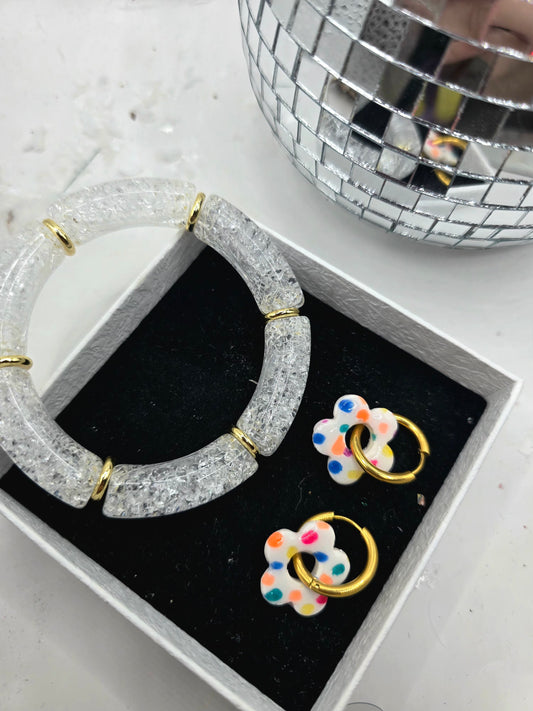 box Virginia + pampilles assortie - Transparent