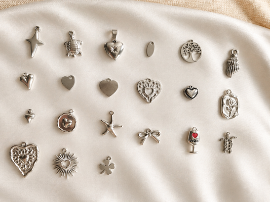 Charm's en acier inoxydable - ARGENTE